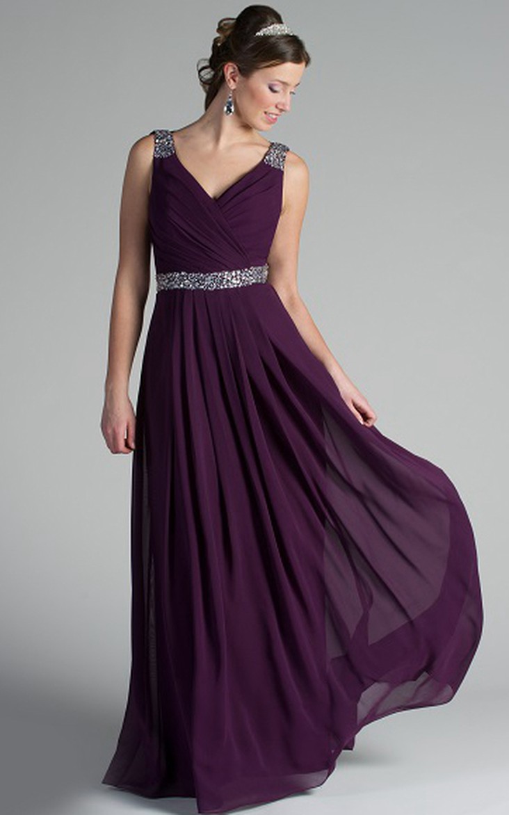 Purple Chiffon Bridesmaid Dresses 