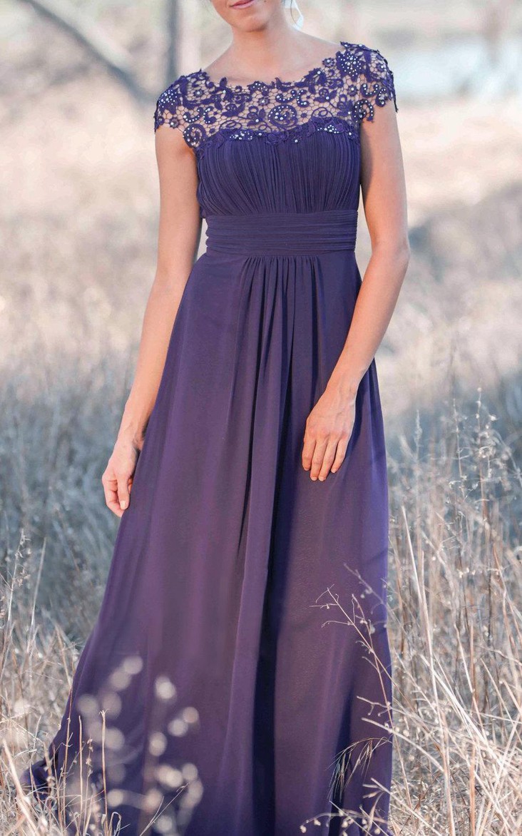 Purple Chiffon Bridesmaid Dresses 