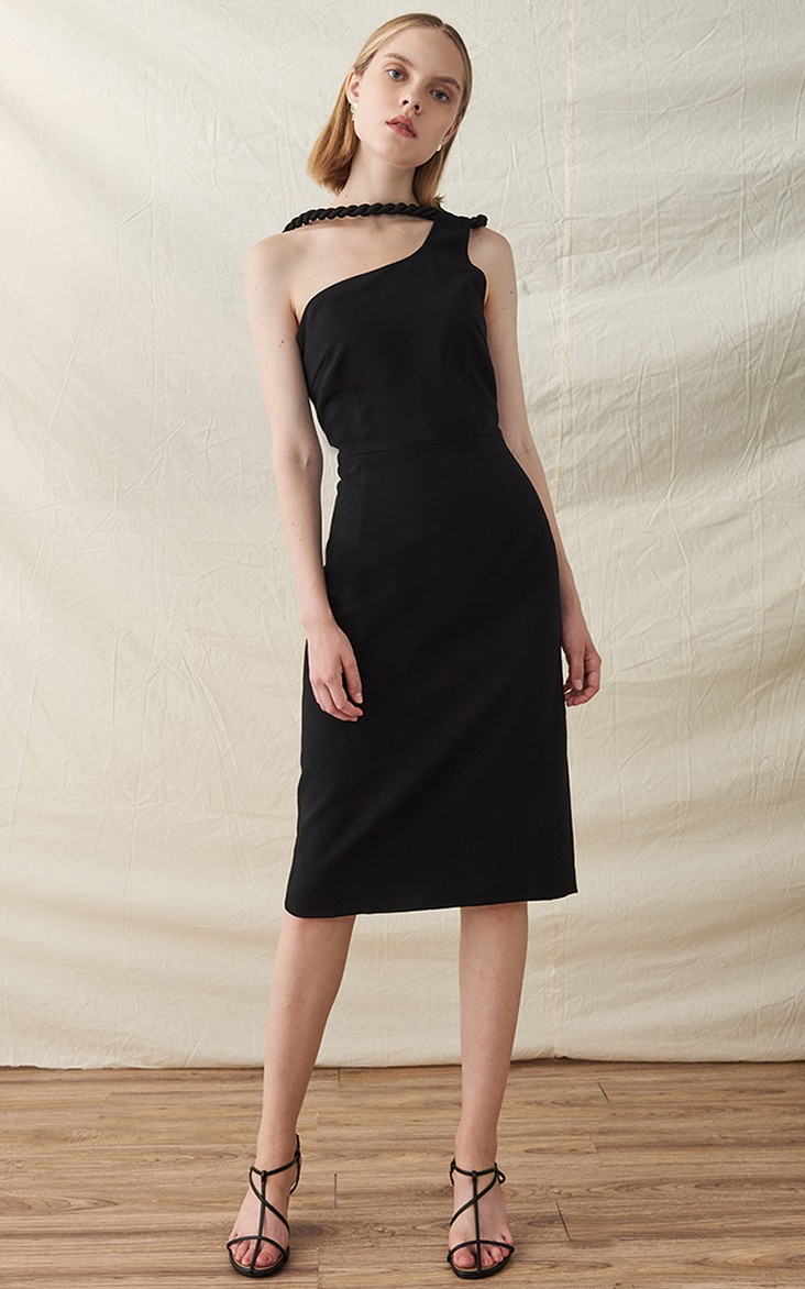 Simple Pencil Knee-length Sleeveless Jersey Cocktail Dress with Split Back