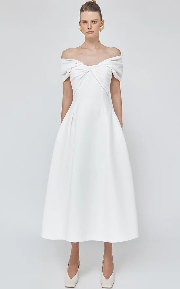 Sleeveless A Line Casual Tea-length Satin Prom Dress