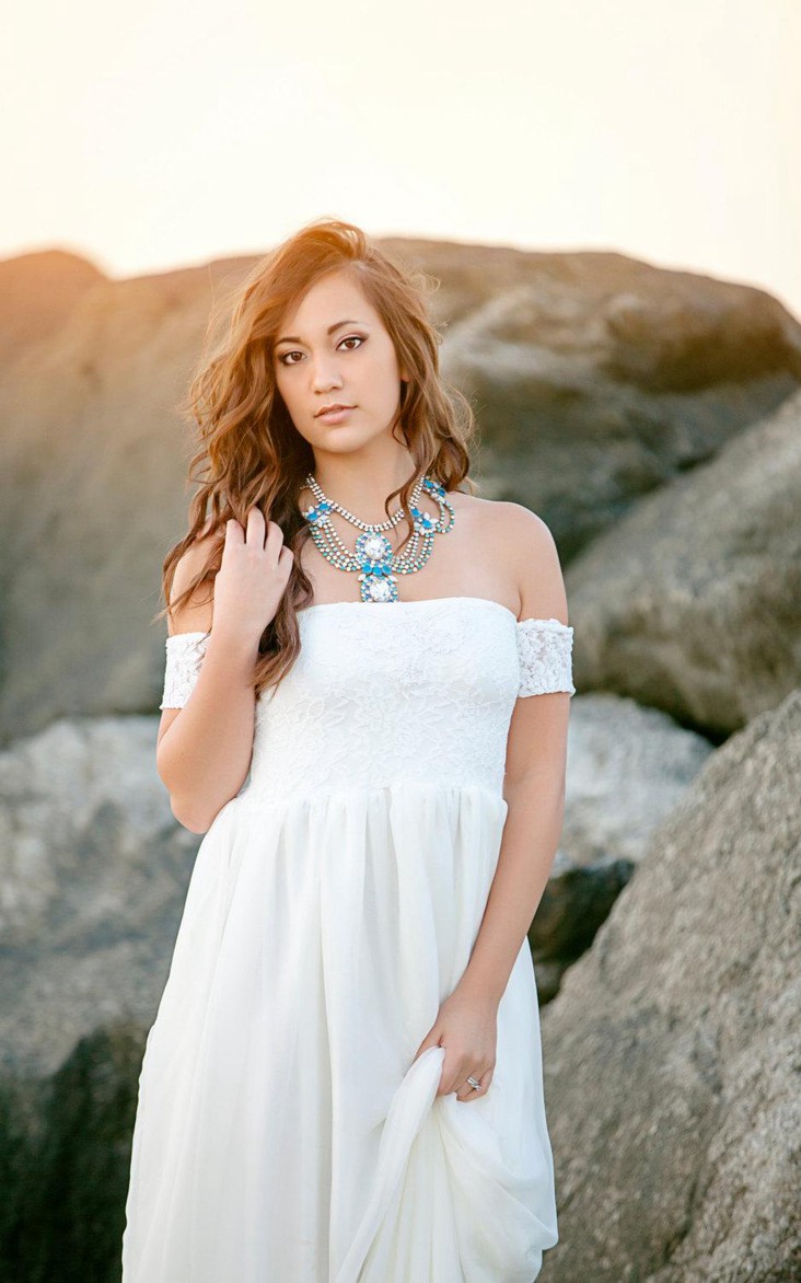 Babydoll Bohemian Lace Wedding Gown - Dress Afford