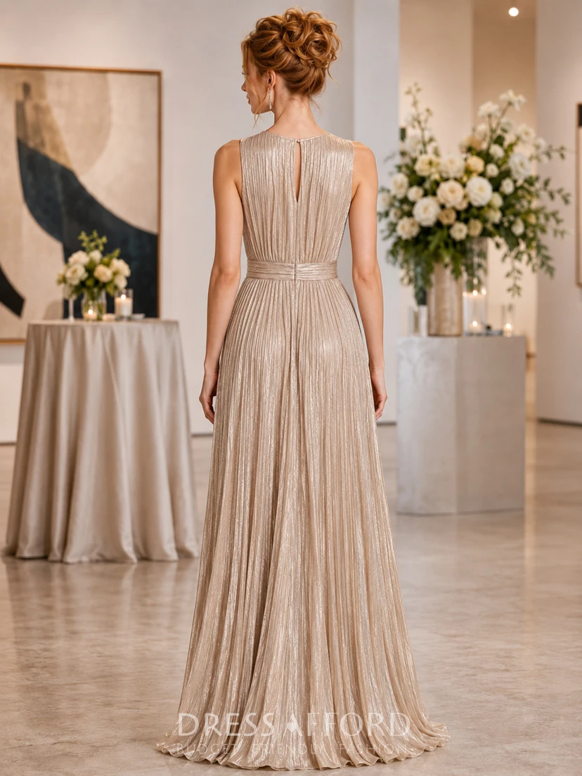 champagne black tie dress Wrap-Style Maxi Satin Bridesmaid with Waist and black Champagne Black Tie Wedding Guest