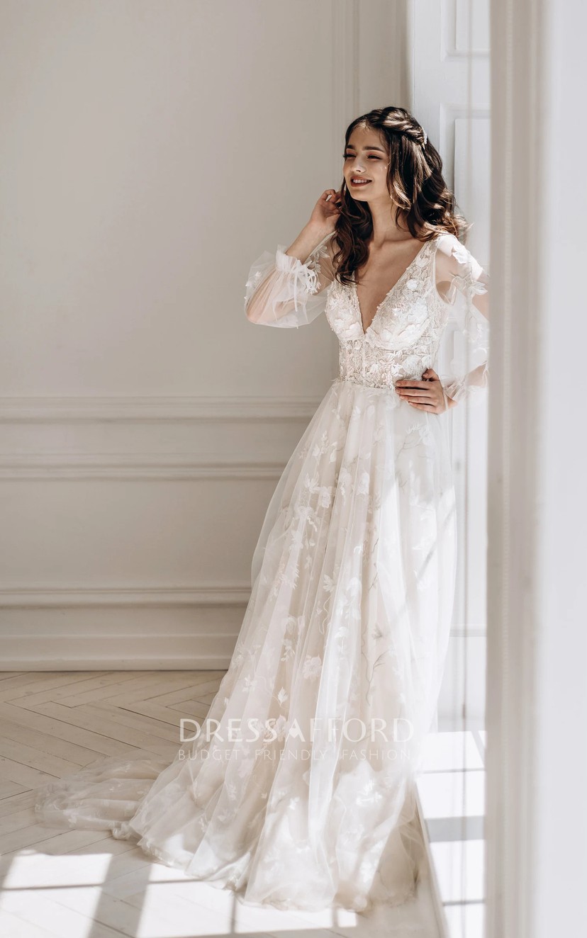 Lace empire wedding dress best sale