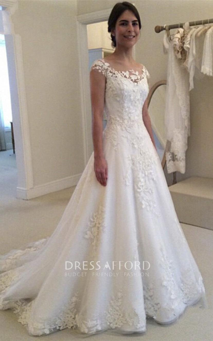 Bateau Bridal Gown